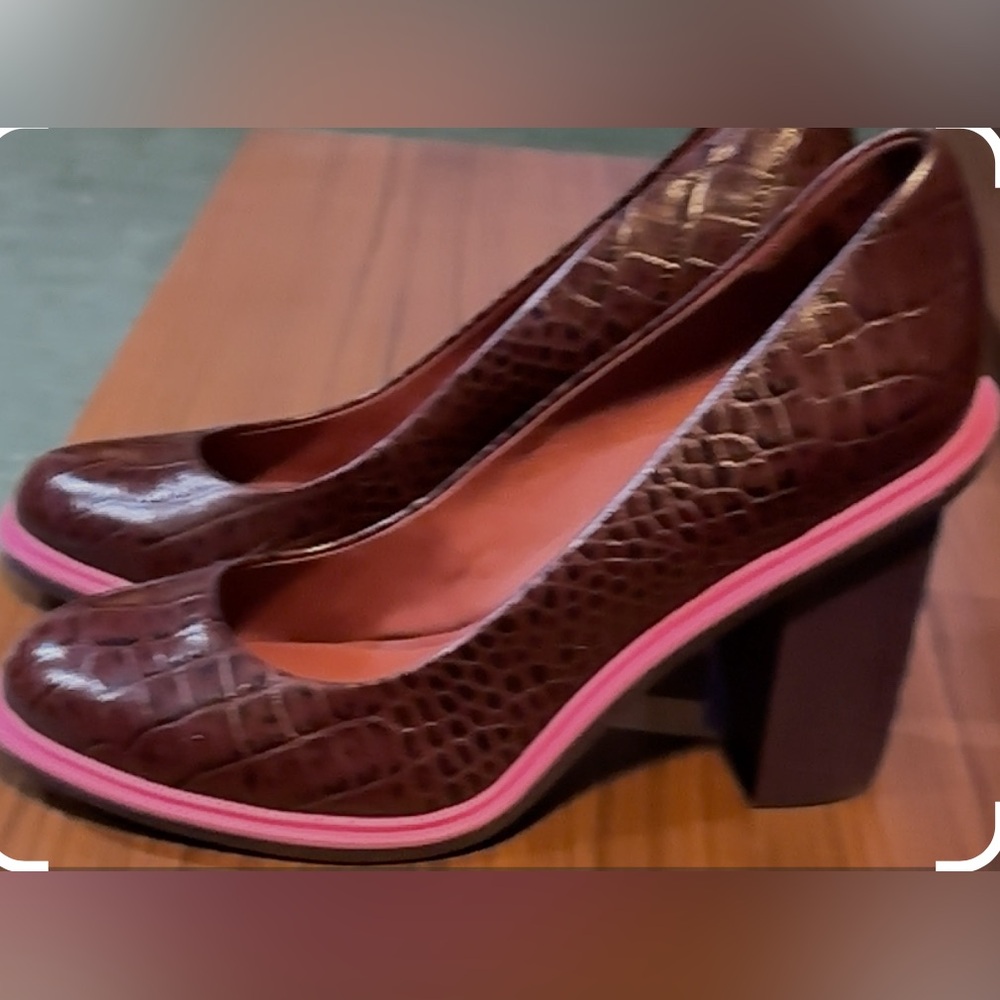 United Nude Brown and Pink Heels